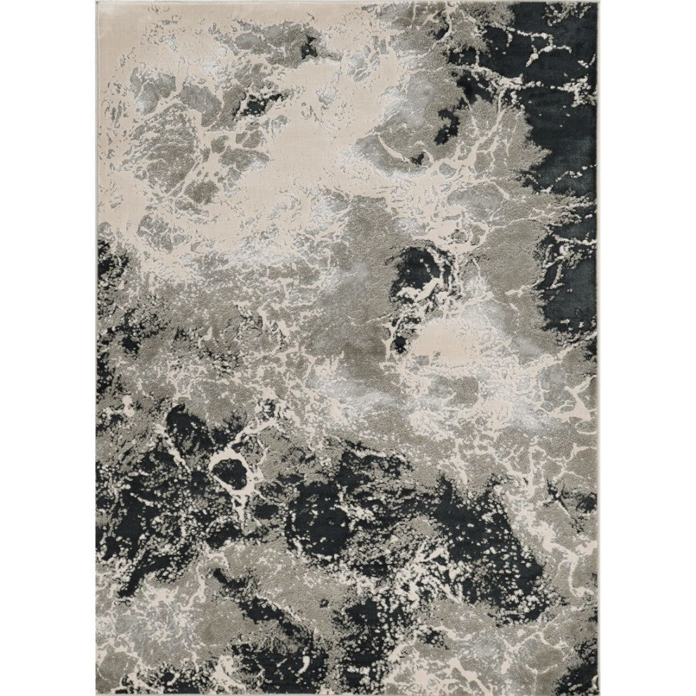 KAS Luna 7120 Silver Nightscape Area Rug, 9'10"x13'2"