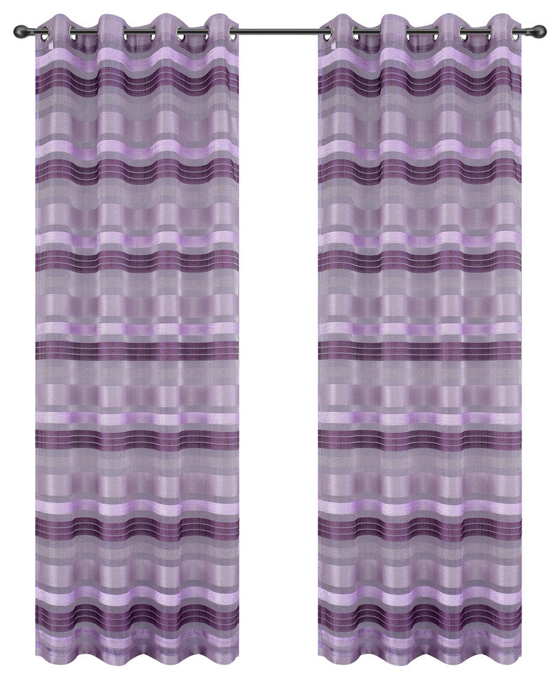 Becca Drapery Curtain Panels with Grommets, Lilac