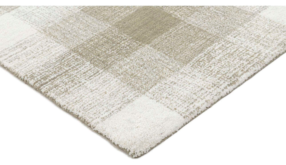 Jaipur Plaid Area Rug, Gray, 2'6"x8'