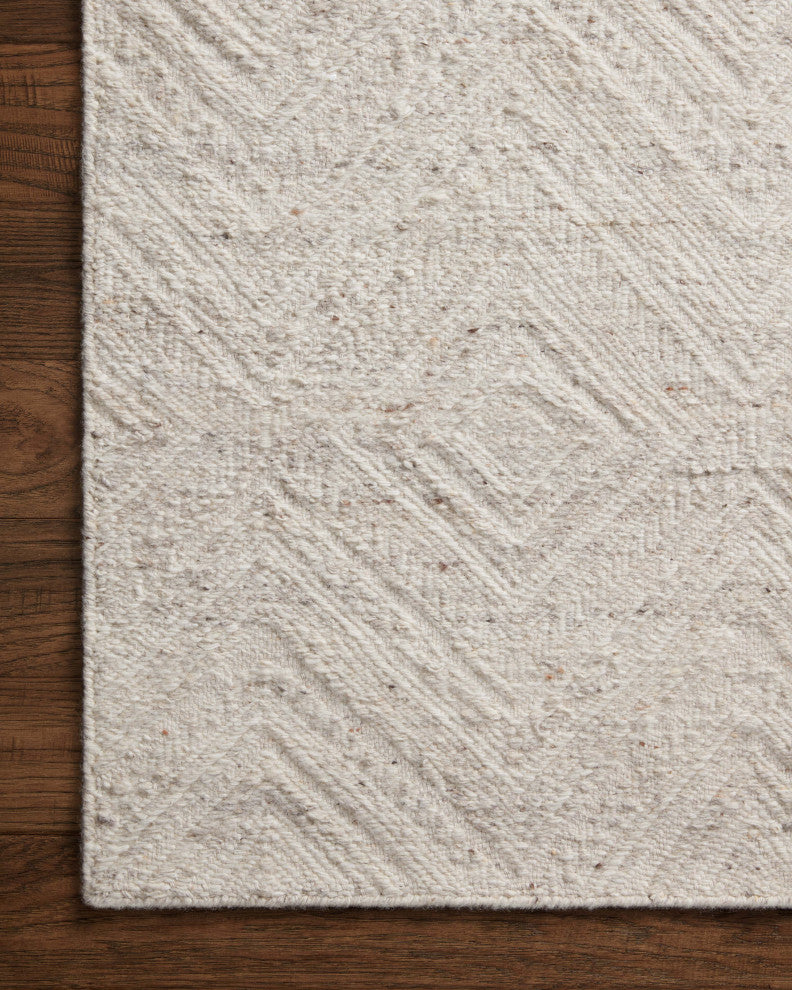 Loloi Raven Ivory / Pebble 18" x 18" Sample Rug