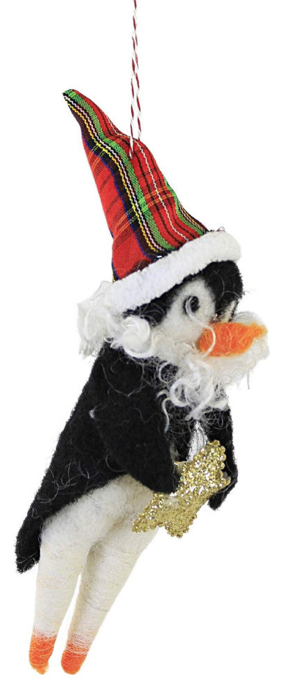 A Penguin Party - 2 Penguins 6.25 Inch, Felt - Birds Christmas Set Wo2850 Hat
