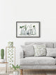 "Tropical Plants, Glass" Framed Painting Print