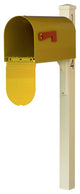 Mid Modern Rigby Curbside Mailbox and Post, Yellow