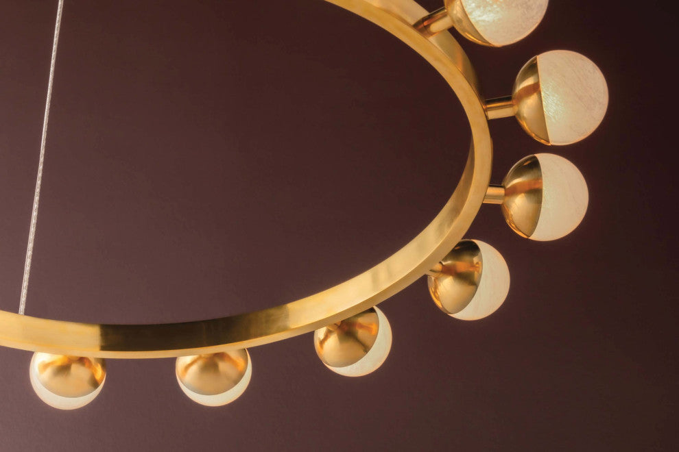 Corbett Lighting 484-30 Linus 30"W Ring Chandelier - Vintage Brass