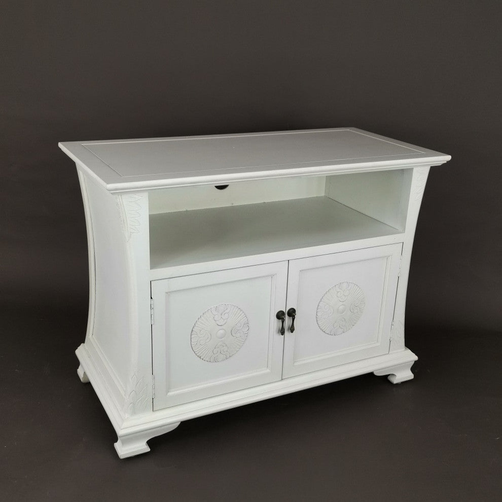 Medallion TV Cabinet, White