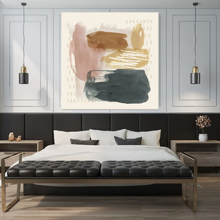 "Ochre Echo IV" Fine Art Giant Canvas Print, 72"x72"
