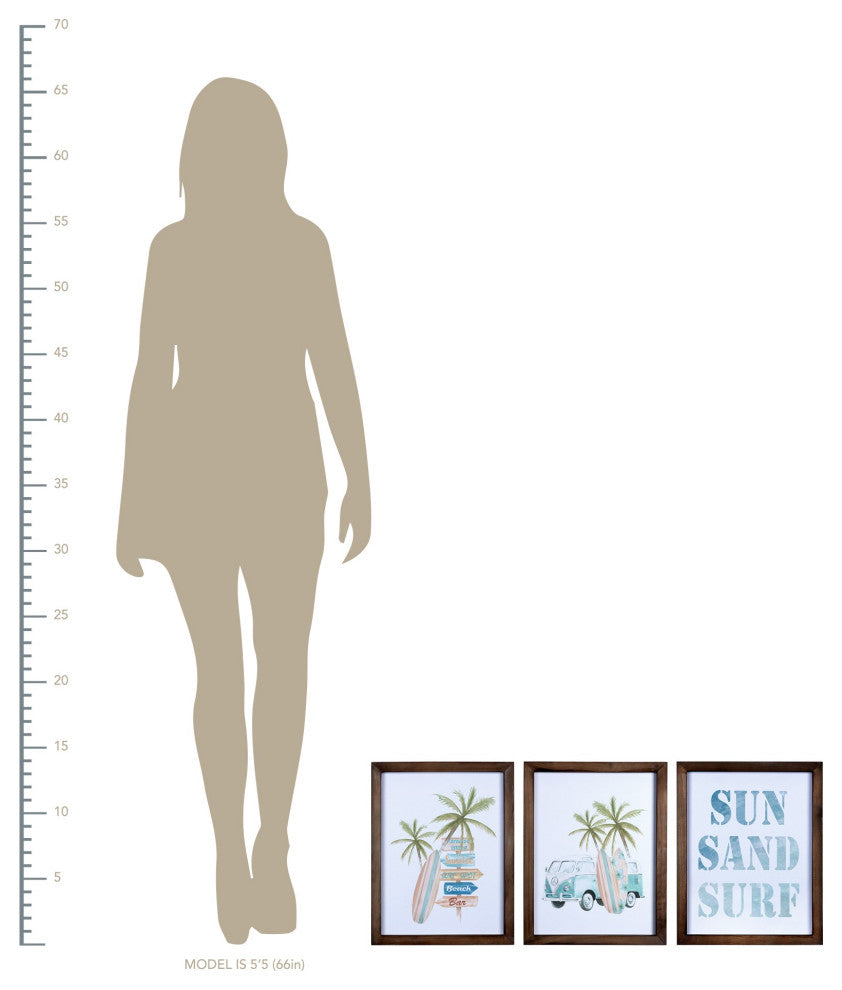 Set of Three Beach Themed Wall Art