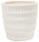 Ceramic Flower & Plant Vase, 5.1"L x 4.8"H x 5.1"W, White