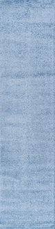 Haze Solid Low-Pile Classic Blue 2 ft. x 12 ft. Runner Rug