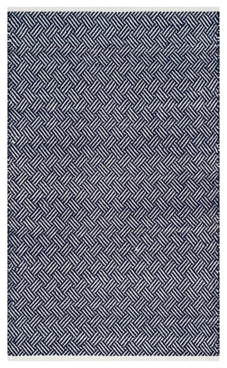 Safavieh Boston 8' X 10' Hand Woven Cotton Pile Rug in Navy