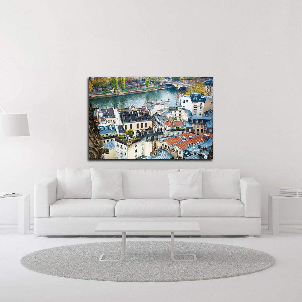 Paris Rooftops by Sonja Quintero, Print on Canvas, 24"x16"