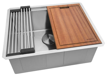 24" Workstation Undermount Kitchen Sink, RVH8324