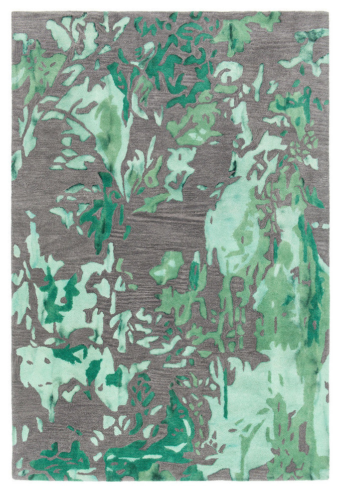 Brynn Contemporary Area Rug, Green, 7'9"x10'6"