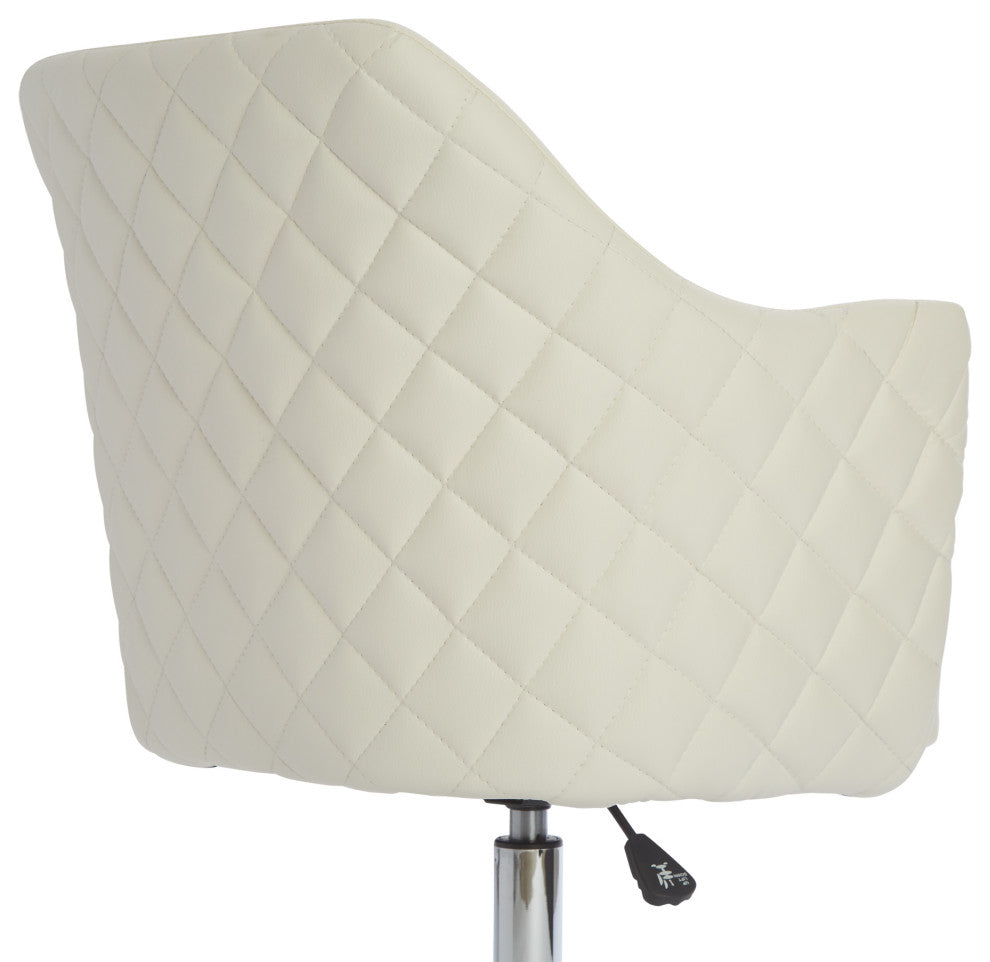 Coco Quilted Vanity Chair, White