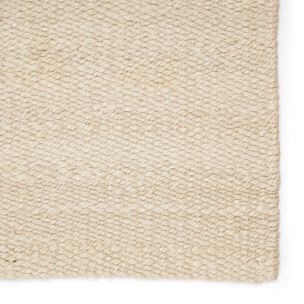 Jaipur Living Hutton Natural Solid White Area Rug, 2'6"x12'