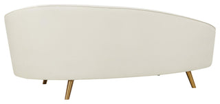 TOV Furniture Cleopatra Cream Velvet Sofa