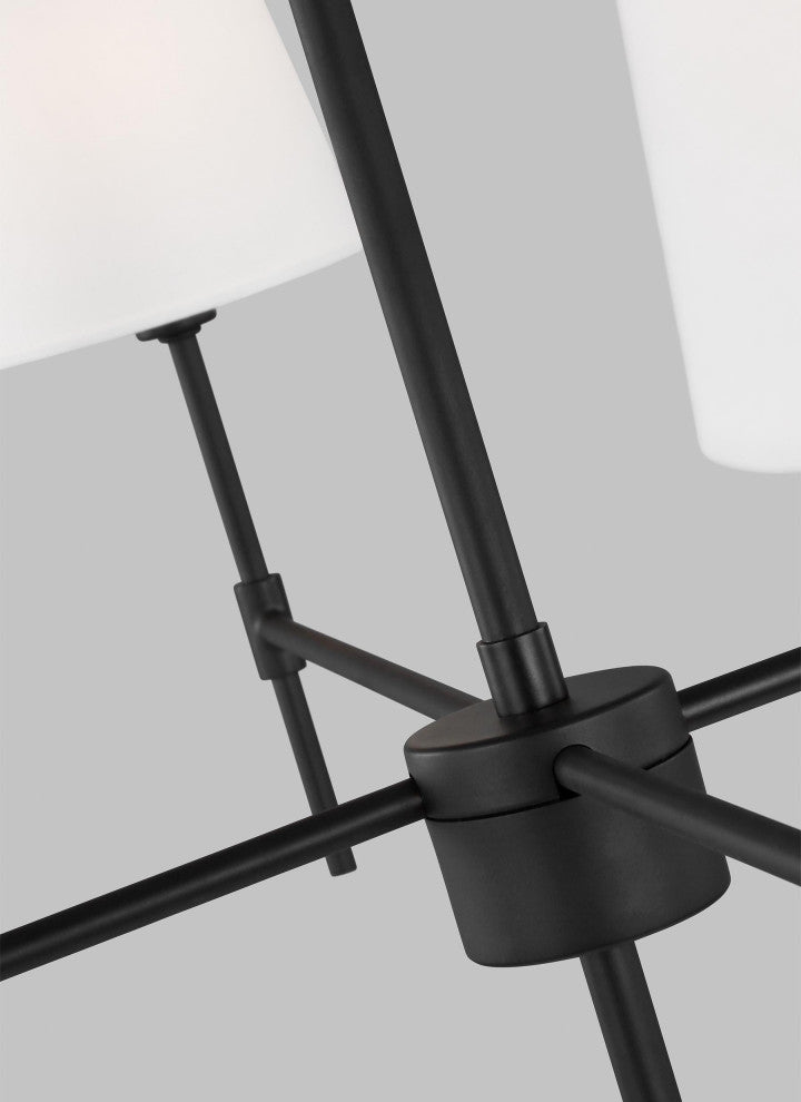 Baker Four Light Large Chandelier, Midnight Black