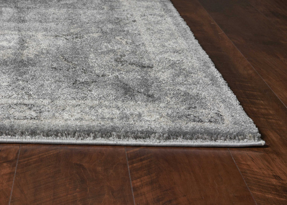 HomeRoots 7' x 9' Polypropylene Grey Area Rug