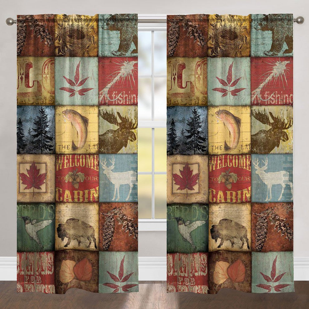 Lodge Patch Window Curtain Single