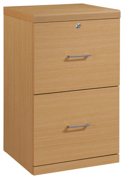 Alpine 2-Drawer Vertical File With Lockdowel Fastening System, Natural Finish