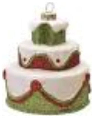 3" Merry and Bright 3-Tier Cake Christmas Ornament