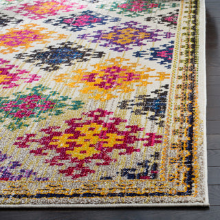 Safavieh Monaco Collection MNC244 Rug, Ivory/Multi, 6'7" Square