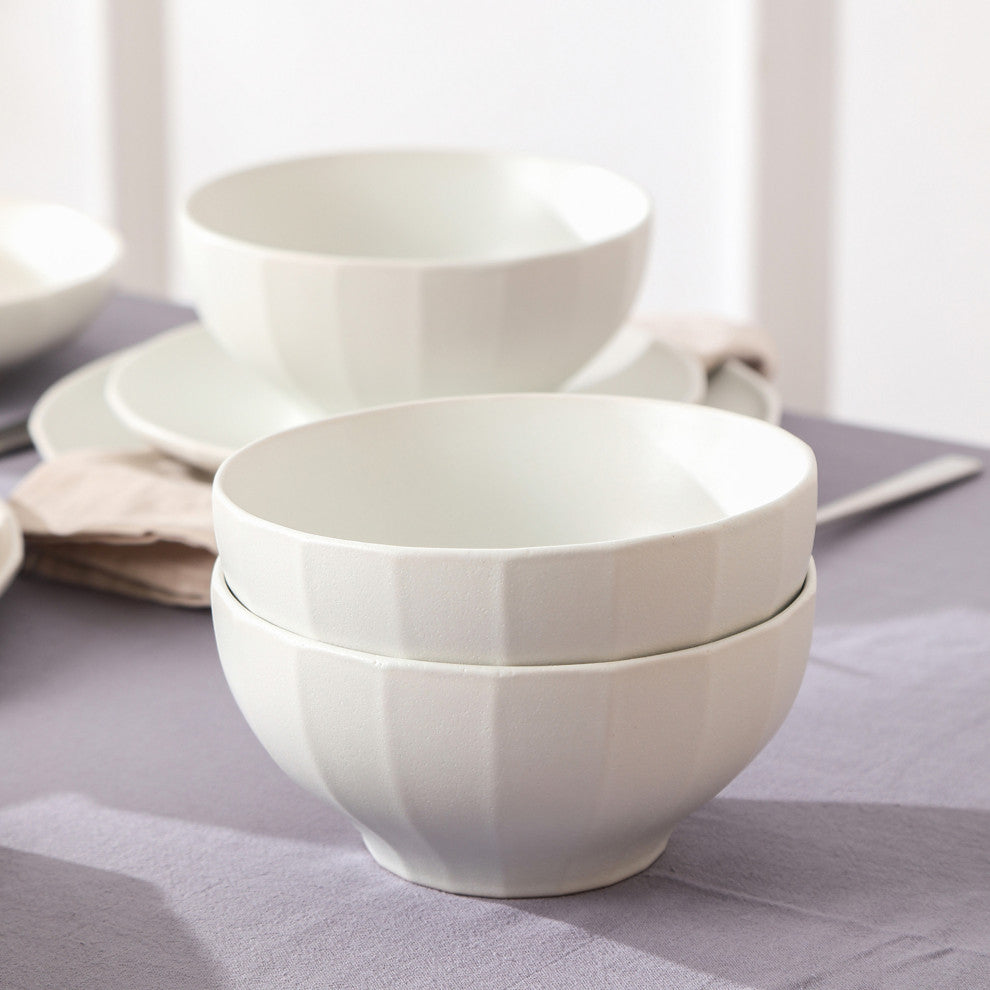 Stone Lain Rio Stoneware 24-Piece Dinnerware Set, Beige