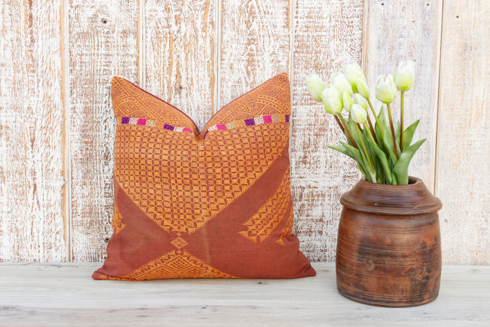 Bita Antique Indian Folk Pillow