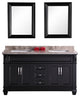 Hudson 61" Double Sink Vanity Set, Espresso