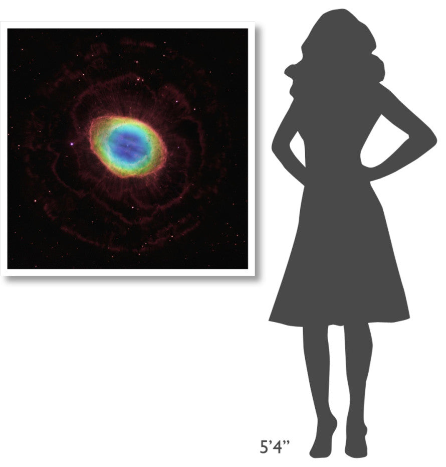 "Hubble Reveals the Ring Nebula's True Shape" Paper Print by NASA, 38"x38"
