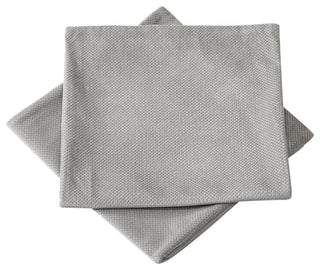 Milliken Plush Pillow Shell 2 Piece Set, Silver, 14" X 26"