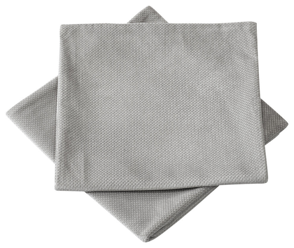 Milliken Plush Pillow Shell 2 Piece Set, Silver, 14" X 26"