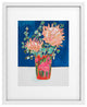 Lara Lee Meintjes Protea, Enamel Flamingo Tumbler Painting Framed Art Print, 13x