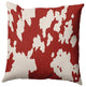 26" x 26" Moo Print Decorative Throw Pillow, Maple Red