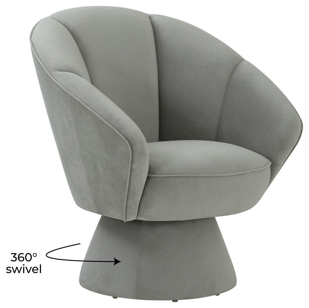 TOV Furniture Allora Grey Accent Chair