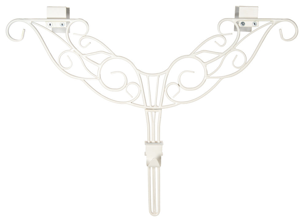 Adjustable Wreath Hanger for Door Antler, White