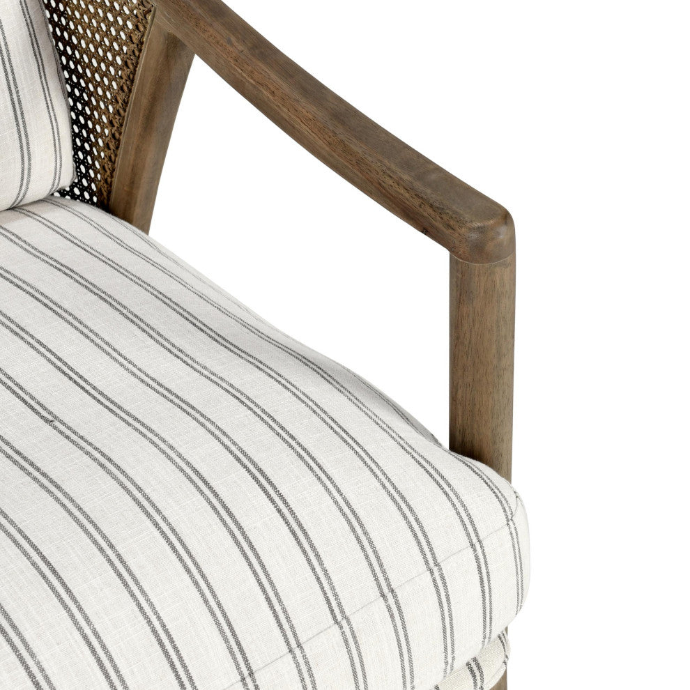 Cody Accent Chair by Kosas Home, White Navy Stripe