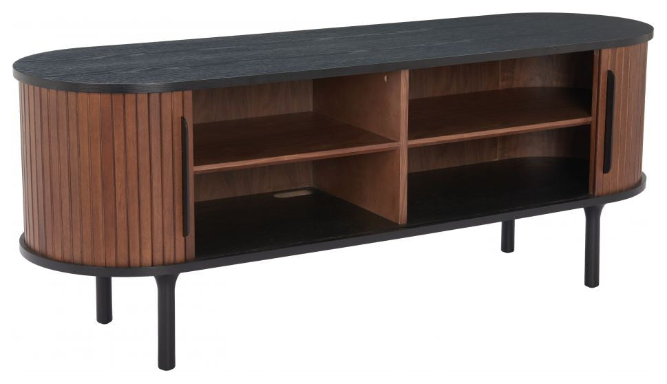 KorianaBlack And Walnut Entertainment Stand