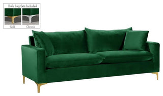 Home Square 3-Piece Furniture Set with Accent Chair Loveseat and Sofa in Green
