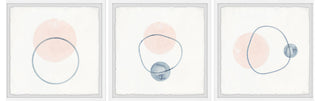 Three Orbiting Circles Triptych, 54"x18"