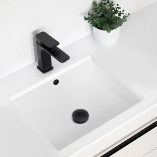 STYLISH 20" Rectangular Undermount Ceramic Bathroom Sink, 2 Overflow Finishes