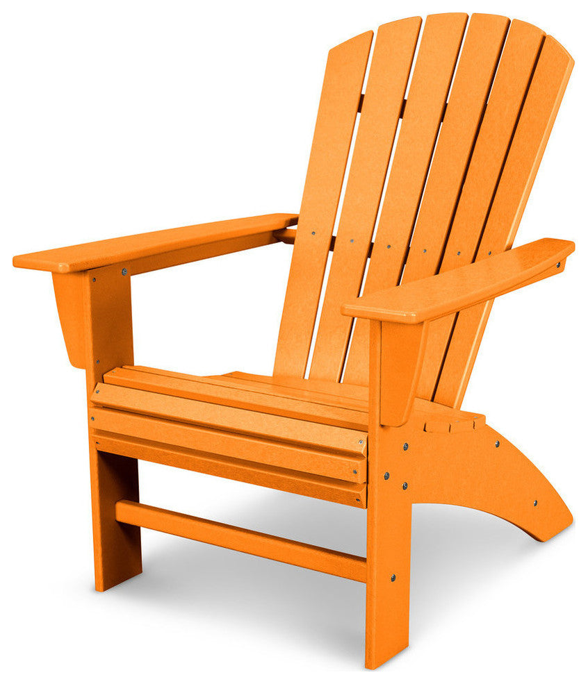 Nautical Curveback Adirondack Chair, Tangerine