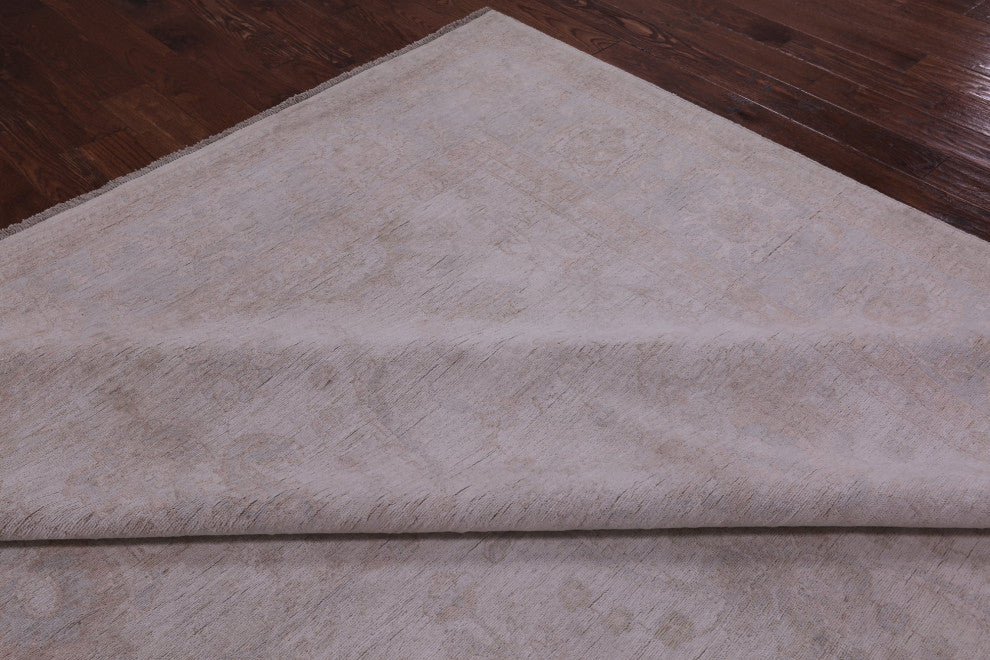 Peshawar White Wash Handmade Wool Rug 10' 0" X 13' 7" Q9590