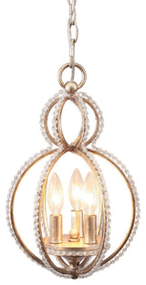 Crystorama Lighting Group 6760 Garland 3 Light 10"W Crystal Mini - Distressed