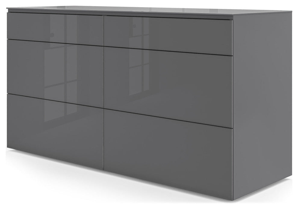 Bedford Dresser, Dark Gull Gray Glass