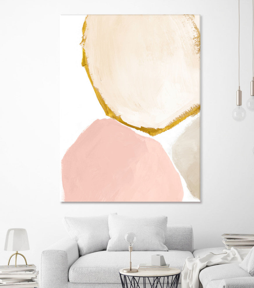 Blush All Year Round Abstract - 72 x 54 by Lanie Loreth