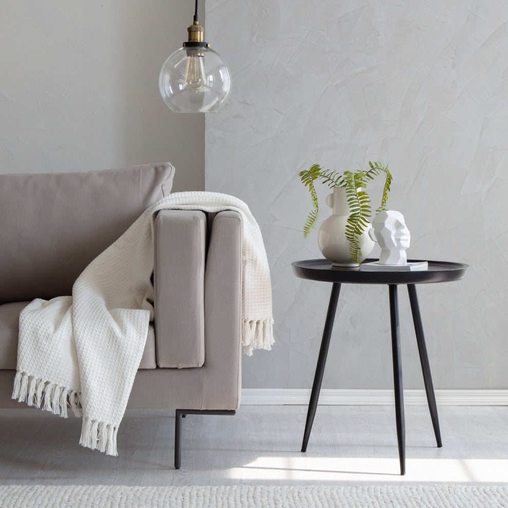 Chervey Tri Pin Side Table, Black