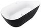 59" Chrome glossy Acrylic Oval Freestanding Non-Whirlpool Soaking Bathtub