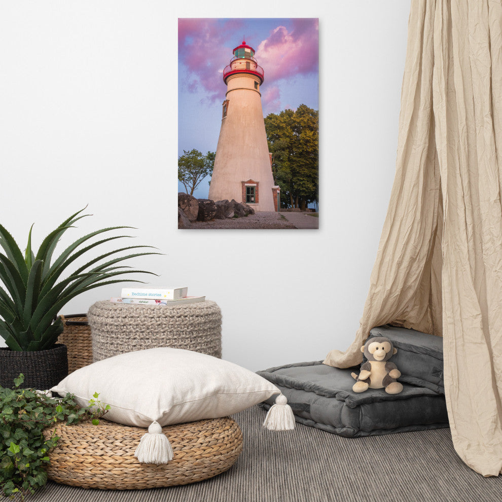 Marblehead Lighthouse at Sunset Coastal Landscape Canvas Prints, 24" X 36"