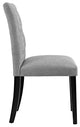 Light Gray Duchess Dining Chair Fabric Set of 2